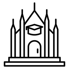 University Of Milan Vector Icon