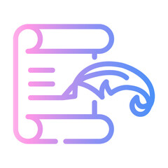 Obraz premium poem Line Gradient Icon