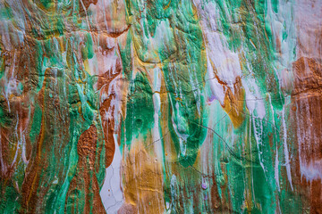 Original abstract composition showcasing handmade paint texture, brushwork detail, and creative...