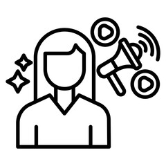 Influencer Marketing Vector Icon