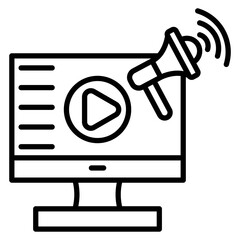 Video Marketing Vector Icon