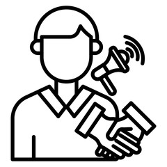 Influencer Collaboration Vector Icon