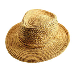 One Straw Hat  isolated on a transparent background