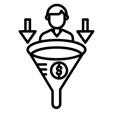 Sales Funne Vector Icon