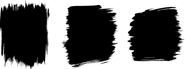 Black paintbrush strokes copy space template white background