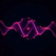 Fototapete Rund Abstract swirling magenta waves © Bacot