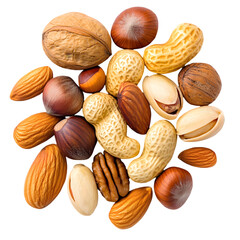 A mixture of different types of nuts. Rich in protein, fiber and healthy fats. Can be consumed in snacks and as a snack