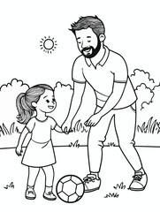 Soccer Fun with Dad and Son

