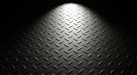 Seamless black leather texture and carbon fiber pattern design, a dark industrial background illustration