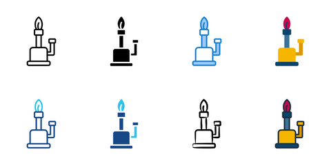 Fototapeta premium Burner icon set multiple style collection 