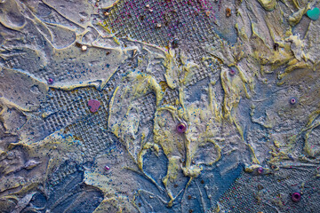 Textured abstract painting crafted by hand with dynamic strokes, artistic motion, and layered color...
