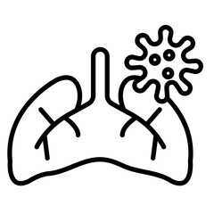 Lung Infection Vector Icon