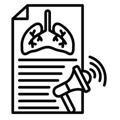 TB Awareness Poster Vector Icon