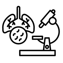TB Microscopic Image Vector Icon