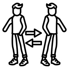 Side by Side Vector Icon