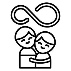 Forever Friends Vector Icon