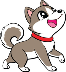 Shiba inu cartoon puppy