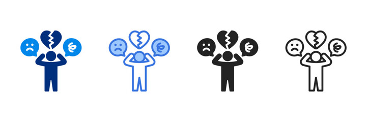 Trauma Icon Set Multiple Style Vector Illustration