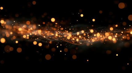 Abstract glowing particles