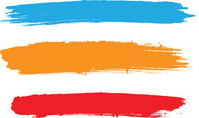 Multicolored paint brush strokes