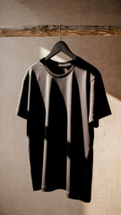Black t shirt mockup 
