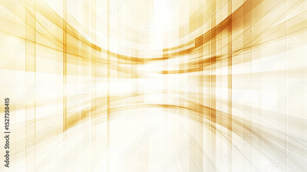 Poster dynamic abstract background with curved lines and light tones, evoking sense of movement