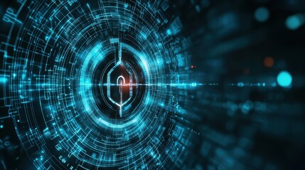 Fototapeta premium future cybersecurity relying on quantum encryption as the ultimate shield against data breaches and cyber espionage.