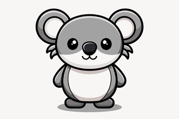 Naklejka premium Adorable Cartoon Koala Bear Pixel Art Illustration