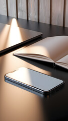 Mobile phone on table 