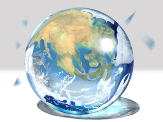 Crystal Earth: A Fragile World Sticker