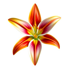 Vibrant Orange Lily Blossom Isolated