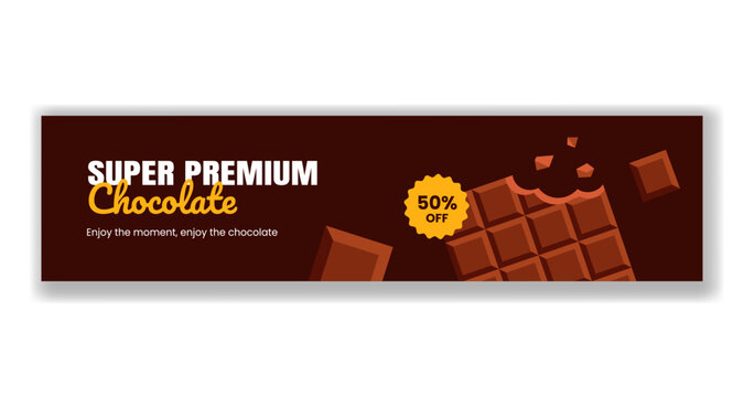 Social Media Advertising Template Celebrating World Chocolate Day with Chocolate Elements