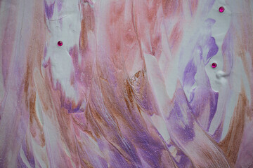 Abstract handmade painting created with textured brushstrokes and vivid paint on canvas in...