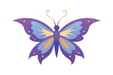 Magical Fantasy Butterfly Created From Glimmering Dust Particles vector art illustration