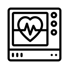 heart rate line icon