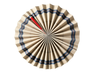 Radial Paper Fan with Red Pointer for Presentation