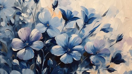 "Blue Blossoms in Bloom"