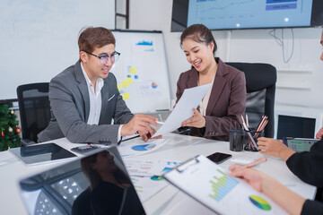 business team working in a meeting