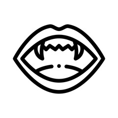 vampire line icon