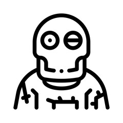zombie line icon