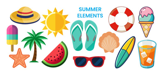 Summertime Fun:  A Collection of Bright and Cheerful Summer Icons