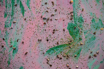 Artistic abstract canvas painted by hand with vibrant tones, spontaneous forms, and modern art appeal