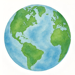 Watercolor Planet Earth