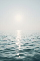 Obraz premium serene lake reflecting soft ultrabright light patterns on its surface