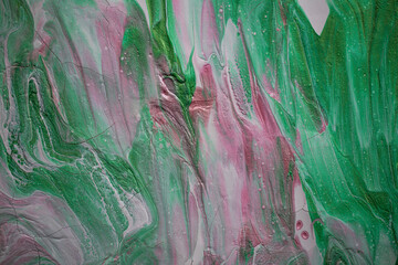 Bold handmade abstract painting featuring layered brushstrokes, expressive textures, and rich color composition