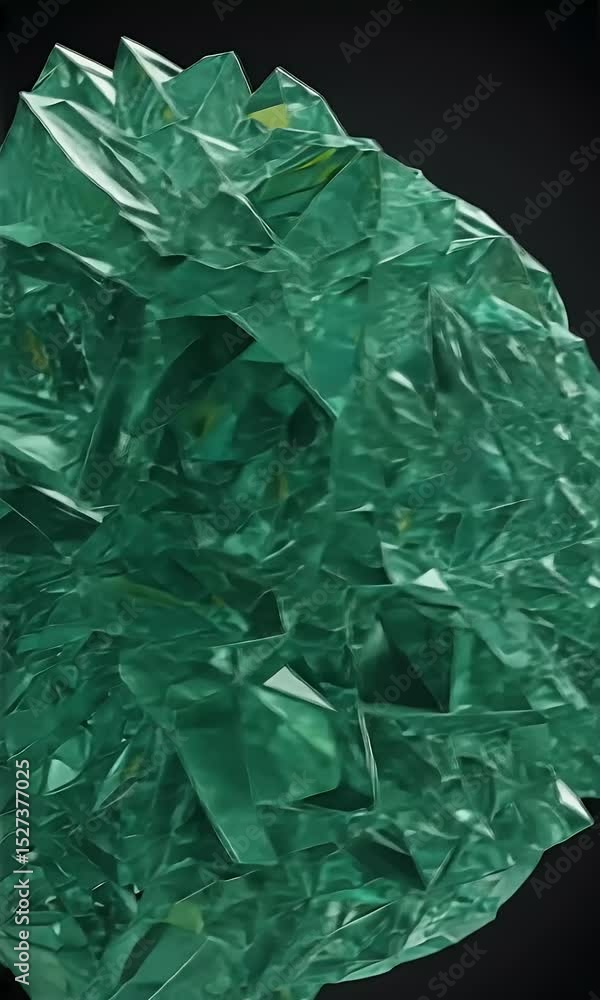 Poster abstract background of green geometric triangular polygon texture