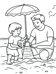 Building a Sandcastle with Dad