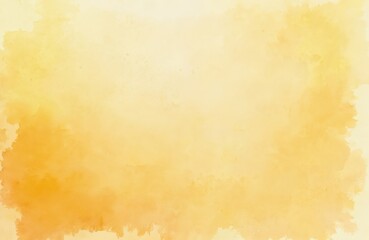 Obraz premium Abstract watercolor background in warm yellow orange tones. Painted artistic texture with gradients, blotches. Suitable design element for web banner, presentation, invitation, poster.