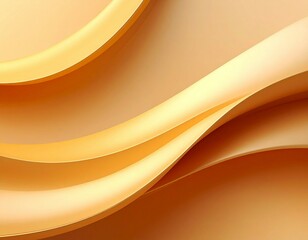 A close up of flowing golden ribbons creating a soft and elegant abstract background design element