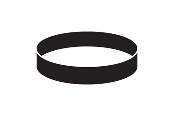 Choker silhouette on white background.01